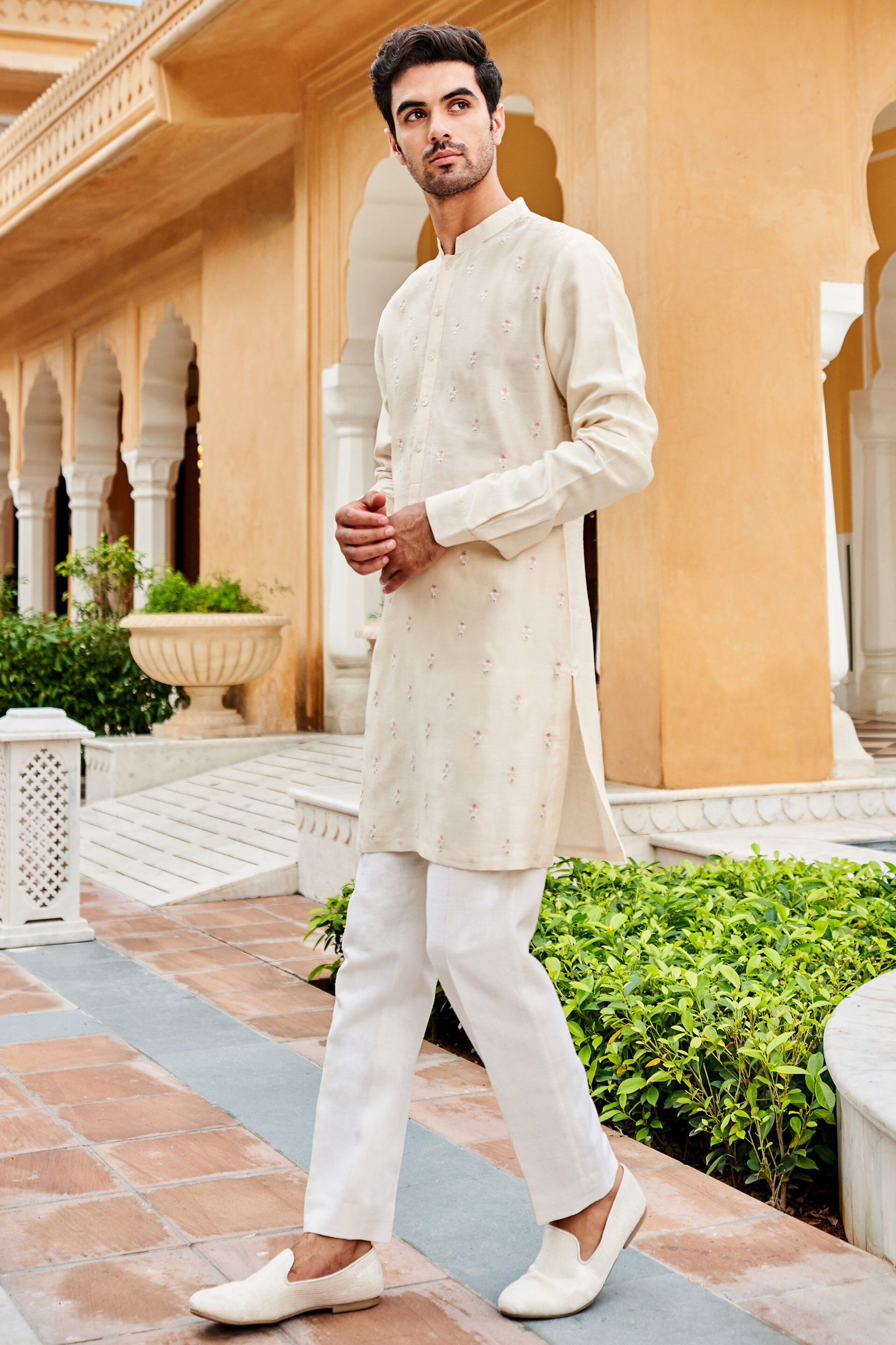 Aabhav Kurta - Off White, Off White, image 3